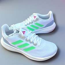 Image of adidas Women's Run Falcon 3.0 Sneaker, White/Pulse Mint/Blue Dawn, Athletic Sz 7