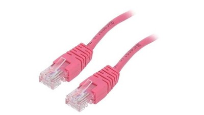 Patch cord U/UTP, Cat 5e, wtyk RJ45 z obu stron, linka, CCA, 3m PP12-3M/RO GEMBI