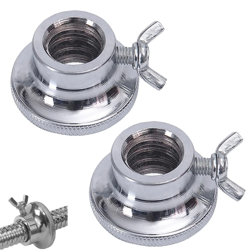 2 Pack Dumbbell Collars Spin Locking Nut with Safety Lock Screw Clamps for 1'... - Picture 1 of 8