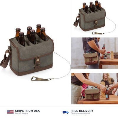PICNIC TIME Beer Caddy, Drink Caddy and 6-pack Cooler Tote, Drink Carrier wit...