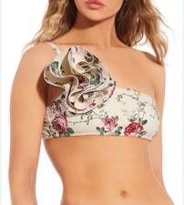 NWT 78 Antonio Melani Style Bungalow Swim Top Only Sz L Mira Flores Rosette