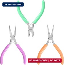 Jewelry Pliers Set, 3-Piece Mini Jewelry Tool Kit Needle Nose Plier/Chain Nose