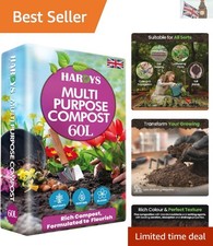 60L Nutrient Rich Multi-Purpose Compost for Indoor & Outdoor Plants 0.37 per litre