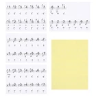 5Pcs 88/61/54Key Letter Piano Keyboard Sticker for Beginner Learning, Black