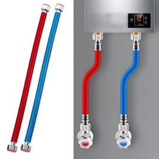 Water Heater Hose with 1/2 Inch NPT Fitting Corrugated Stainless Design