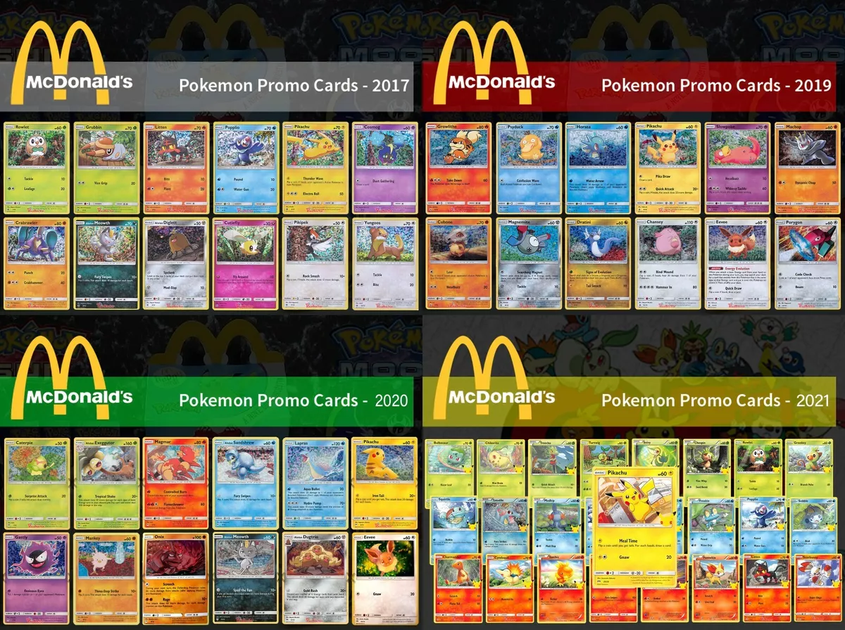 All McDonalds [2017-2023] - Official Holo & Non-Holo Pokemon Cards 