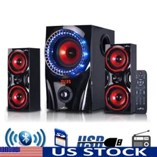 2.1 Channel Bluetooth Speaker System Multimedia Sound USB SD FM Remote Control