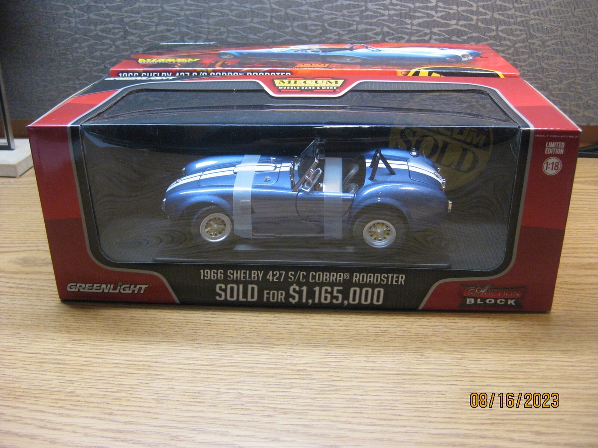 No486 ミニカー1/18箱あり SHELBY COBRA 427 S/C 1/18 SCALE 1964 SHELBY COBRA 427 S/C ROADSTER LT. BLUE ROAD