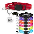 Personalised Reflective Cat Collar Engraved ID Tag Breakaway Adjustable