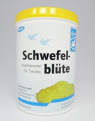 Backs Schwefelblüte 600 g gegen Parasiten für Tauben Geflügel und Pferde 