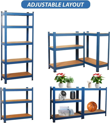Garage Racking 5 Tier Shelving Unit Boltless Heavy Duty Metal Shelf Shed Storage - Picture 2 of 8