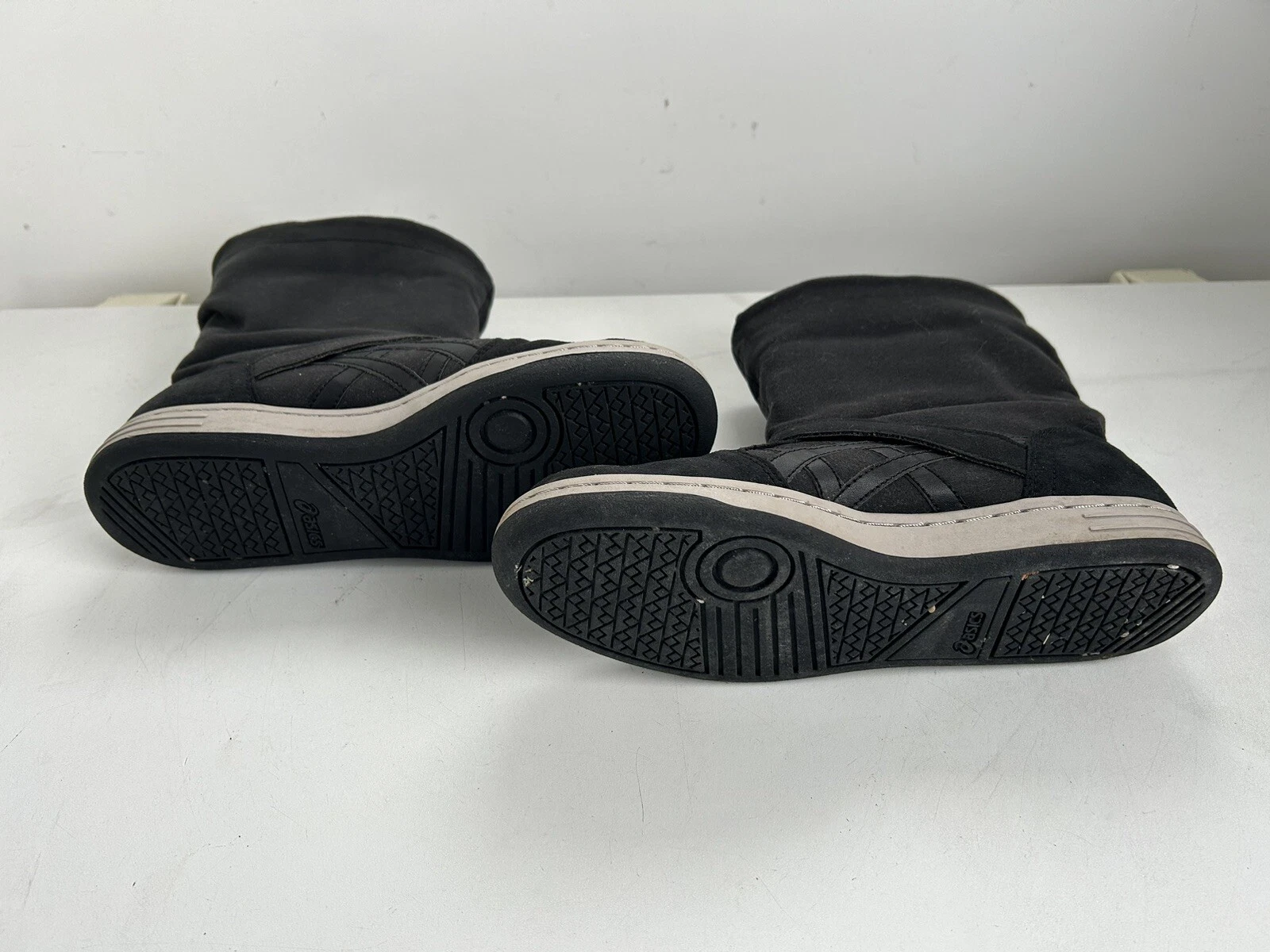 Stivali Onitsuka Tiger Asics donna Meriki invernali in morbida pelle scamosciata neri UK 5 5