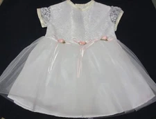 Girls Brooke Lindsay White Lace Mesh Portrait Dress Size 18 Month Brand New 