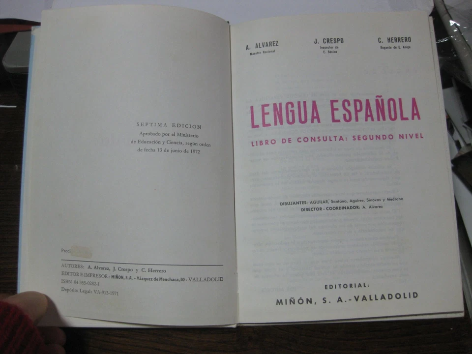 LIBRO TEXTO ESCOLAR ESCUELA LENGUA ESPAÑOLA 2 EGB ALVAREZ MIÑON 1972 NUEVO - Imagen 2 de 4