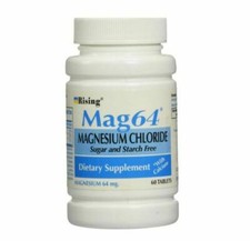 2 PACK- Mag64 Magnesium Chloride with Calcium Sugar and starch Free, 60ct