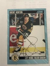  1992-93 Score Canadian #164 Brent Ashton Auto'd