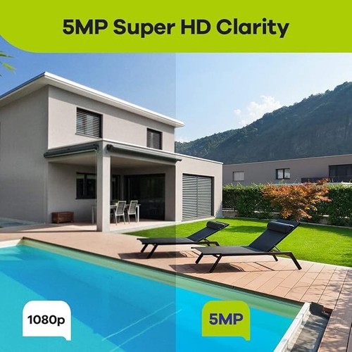 SANNCE POE CCTV Camera 5MP Indoor Outdoor 3.6mm Lens 36pcs IR-LED IP66 2 Pack - Afbeelding 5 van 6
