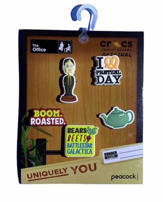 Crocs x Jibbitz Charms Original Pfau / Rare Uniquely You / The Office 5 Pack