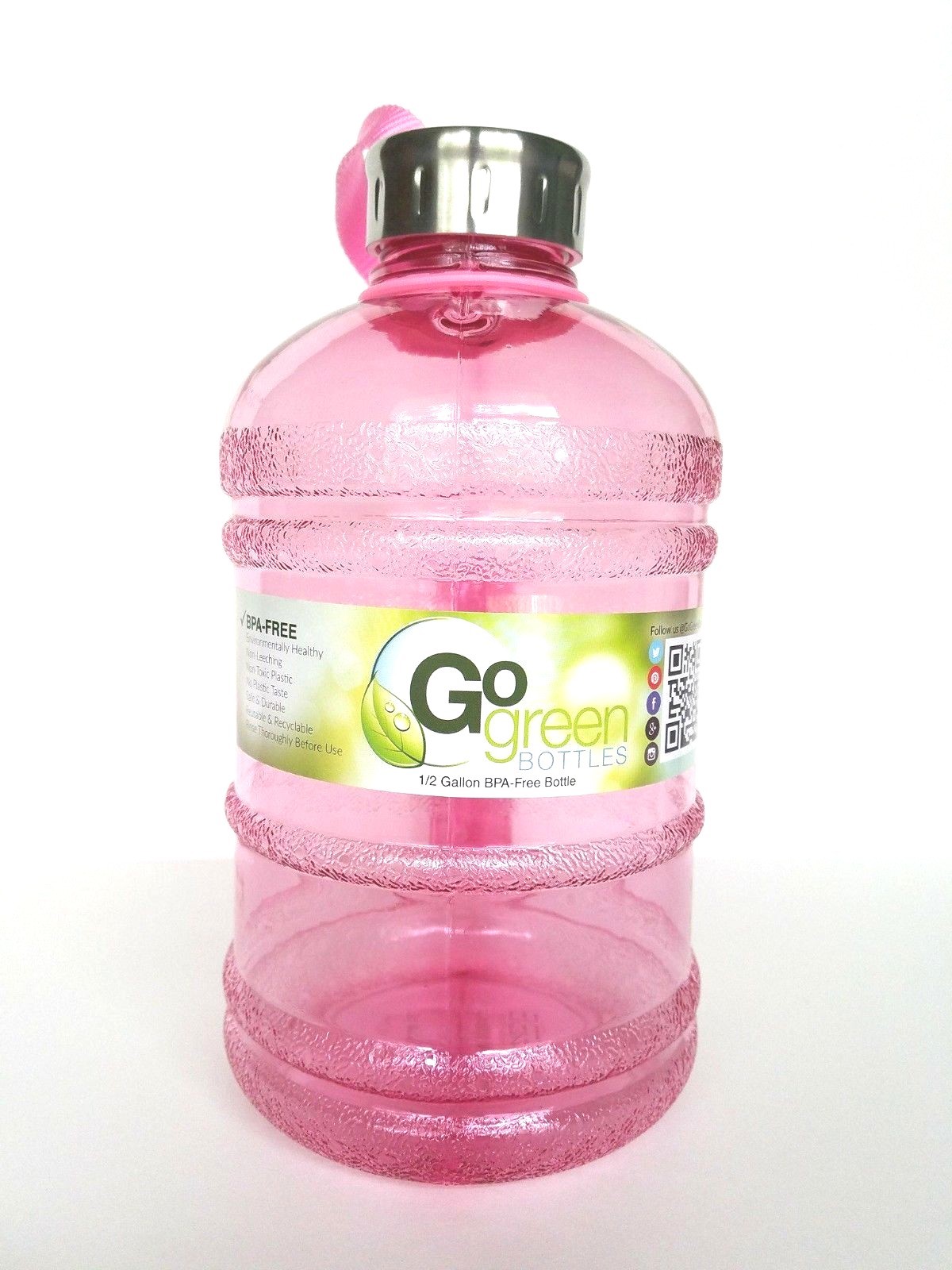 Go Green BPA Free Half Gallon Water Bottles