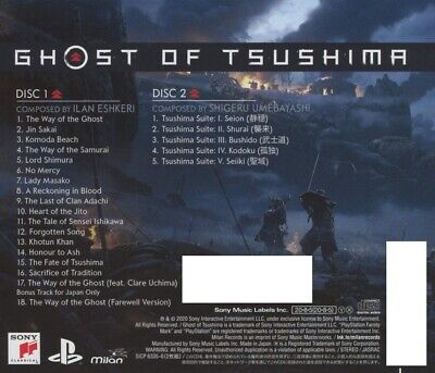 Ghost of Tsushima 2-Disc Video Game Soundtrack CD Set with Obi Strip - Sony