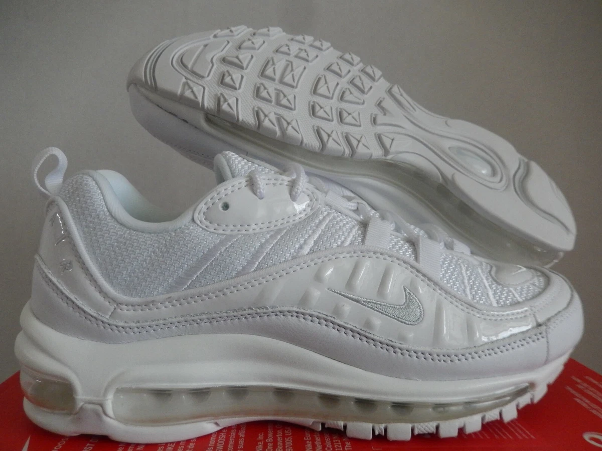 NIKE AIR MAX 98 WHITE-PURE PLATINUM-BLACK SZ 7 [640744-106] | eBay