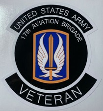 US Army 17th Aviation Brigade Veteran Sticker Waterproof New D545