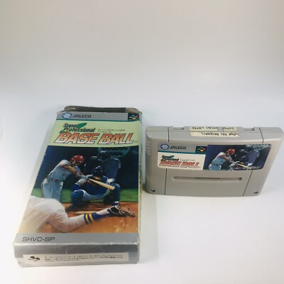 Super Famicom Super Professional Baseball SFC Bases Loaded Box, No Instruction