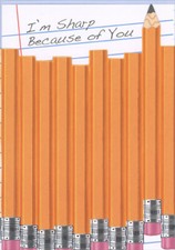 Designer Greetings One Sharpened Pencil Teacher Appreciation / Thank You Card