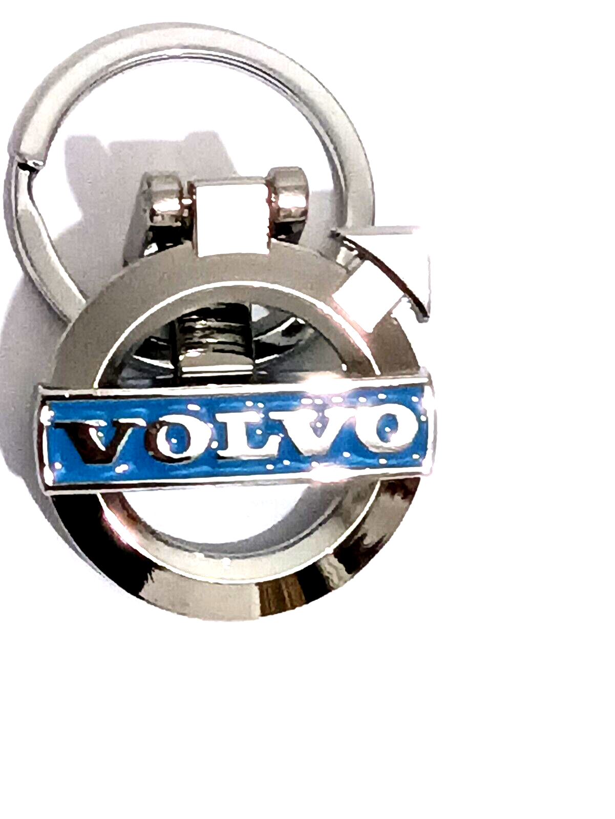 VOLVO CHROME KEYRING KEY CHAIN KEY FOB WITH BLUE LOGO eBay