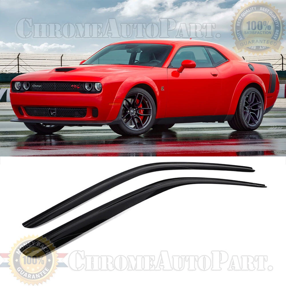 Fits 2008 2022 Dodge Challenger Coupe 2DR Window Visors Rain Sun