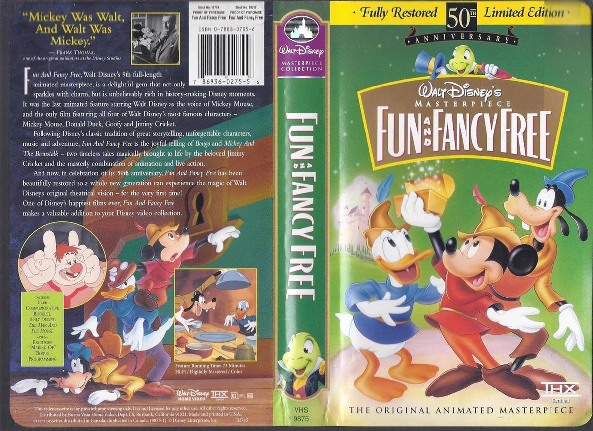Fun And Fancy Free Vhs