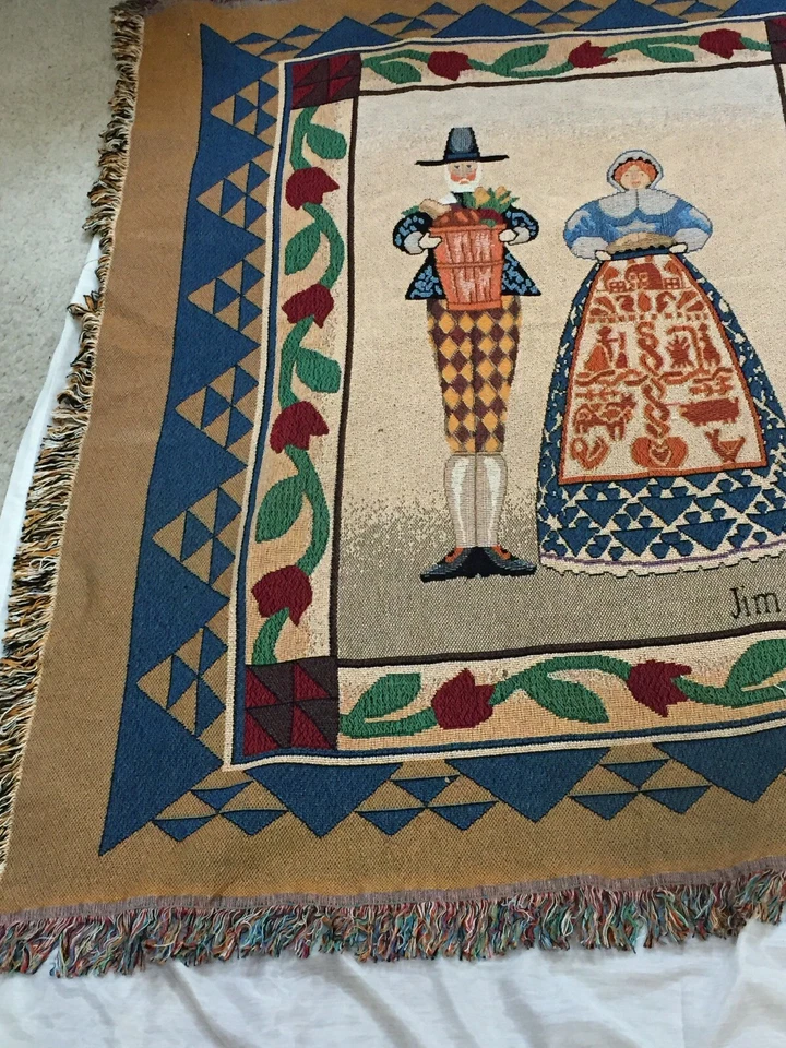 Tapiz Diseñado Jim Shore Peregrino Tapiz Tiro Colgante de Pared 54" Cuadrado EE. UU. Foto 2 de 4