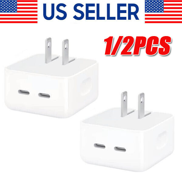 35W USB-C Dual Port Fast Charger for iPhone 16 15 14 13 Pro Models