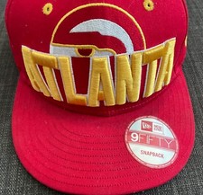 NEW ERA ATLANTA HAWKS NBA HAWKS LOGO ADJUSTABLE SNAPBACK HAT