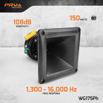 2x PRV WG175Ph 150W 8 Ohm Car Audio Tweeter / Horn Driver DT175Ph