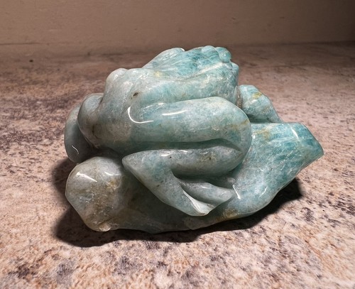 Carved Small Frog Natural Crystal Quartz Sample, Gift - Picture 4 of 8