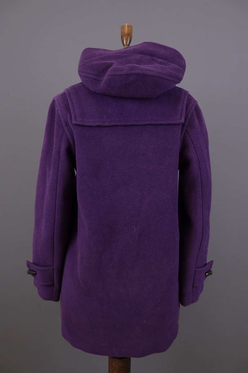 BURBERRY Duffle Coat Purple Wool Tweed Size L | eBay