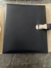 Raccoglitore In Pelle Ad Anelli Nero