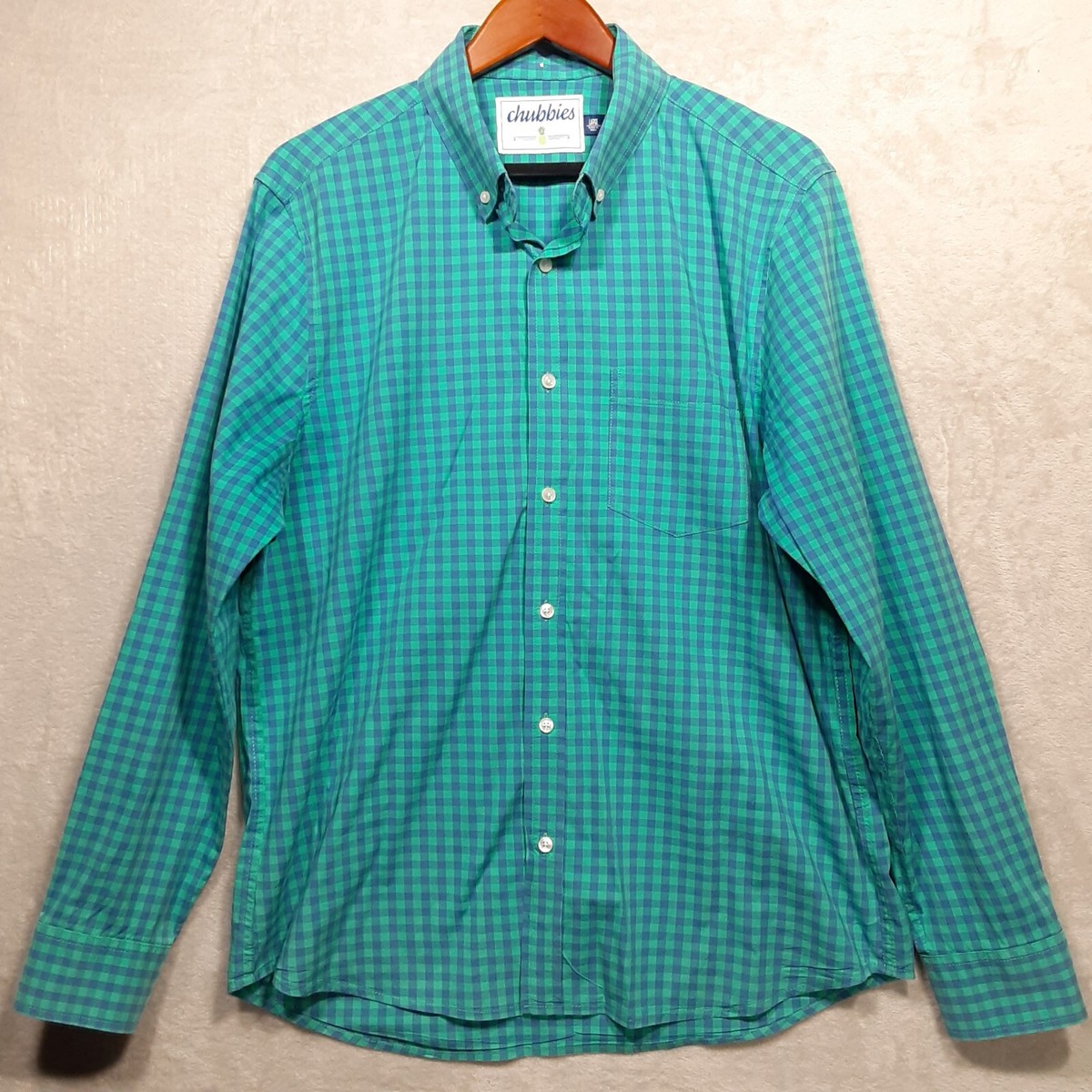 Chubbies Mens Long Sleeve Button Shirt Check Style