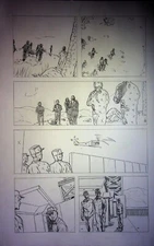 United States Army Original MATT HEBB Hand Drawn Interior ARMY Comic Page