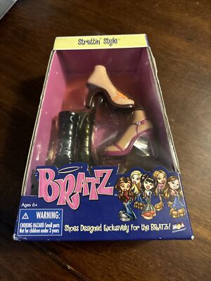 Vintage 2003 MGA BRATZ Doll Struttin Strutting Style NRFB Shoes Boots High Heels