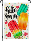 New ListingSummer Garden Flag Popsicles Double Sided 12X18 Inches Small Burlap Seasonal Wel