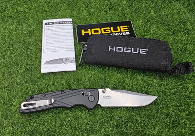 Hogue #24379 Deka ABLE Lock 3.25'' Clip Point Stone Wash Blade Folding Knife