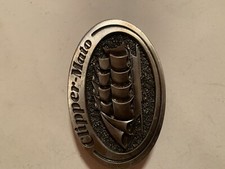 VINTAGE 1970s CLIPPER-MATO  COMPANY ADVERTISEMENT BELT BUCKLE NEW