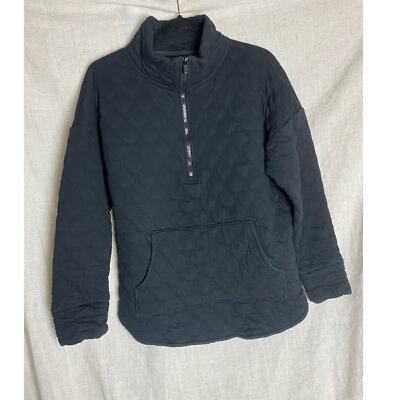 Gap Fit Quilted Navy Blue Half Zip Pullover Jacket Size M