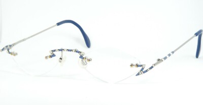 vonBogen VB-133 Col.B BLUE /WHITE /SILVER EYEGLASSES GLASSES von Bogen 49-20-140