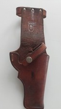 Vintage Book Bucket 1884 Perfect Fit Pistol Holster Brown Leather #4 Outside Belt