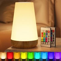 Nachttischlampe Touch Dimmbar LED 13 Farben 5 Helligkeitsstufen USB Aufladbar