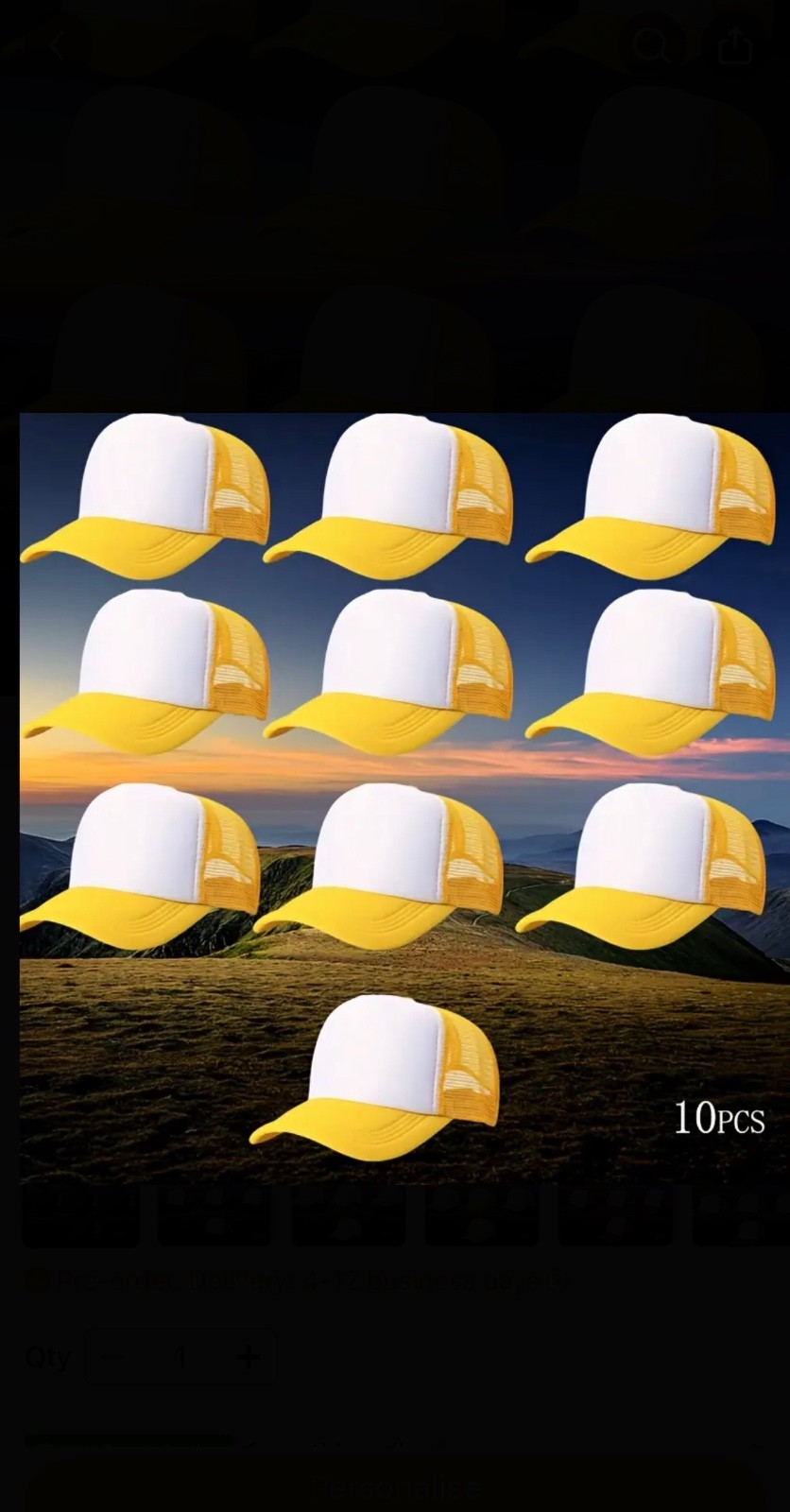 Custom 10 Pieces DIY Baseball Cap Embroidered Custom Printed Hat Unisex image 9