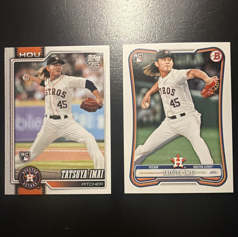 Tatsuya Imai Rookie Lot 2 Houston Astros 2026 Topps #513 Bowman #74